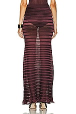 TOM FORD Ladder Long Skirt in Burgundy, view 3, click to view large image.