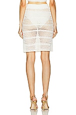 TOM FORD Crochet Skirt in Chalk, view 3, click to view large image.