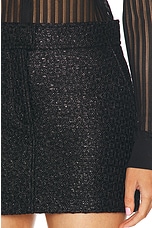 TOM FORD Tweed Mini Skirt in Black, view 6, click to view large image.