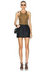 TOM FORD Racerback Tank Top in Olive, view 4, click to view large image.