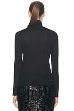 TOM FORD Cashmere Turtleneck Top in Black, view 3, click to view large image.