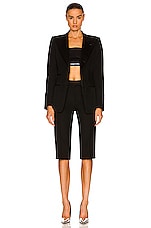 TOM FORD Signature Crop Top in Black, view 4, click to view large image.