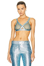 TOM FORD Iridescent Bra in Aqua, view 1, click to view large image.