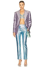 TOM FORD Iridescent Bra in Aqua, view 4, click to view large image.