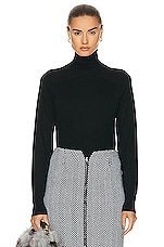 TOM FORD Turtleneck Top in Black, view 1, click to view large image.