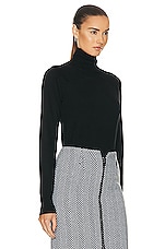 TOM FORD Turtleneck Top in Black, view 2, click to view large image.