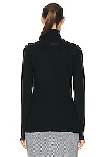 TOM FORD Turtleneck Top in Black, view 3, click to view large image.