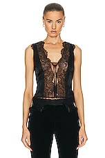 TOM FORD V Neck Camisole Top in Black, view 1, click to view large image.