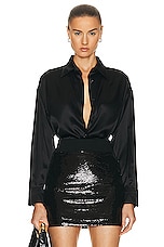 TOM FORD Relaxed Shirt in Black, view 1, click to view large image.