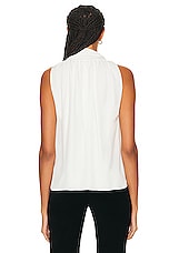 TOM FORD Tied Halterneck Top in Chalk, view 3, click to view large image.