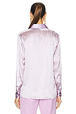 TOM FORD Charmeuse Silk Shirt in Dusty Lilac, view 3, click to view large image.