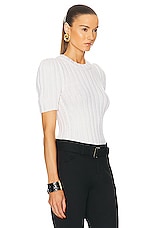 TOM FORD Wool Crewneck Top in Ecru, view 2, click to view large image.