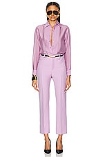 TOM FORD Batiste Shirt in Fragrant Lilac, view 4, click to view large image.