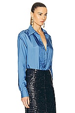 TOM FORD Fluid Shirt in Stone Blue, view 2, click to view large image.