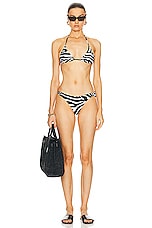 TOM FORD Zebra Printed Bikini Set in Ecru & Black, view 5, click to view large image.