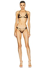 TOM FORD Laminated Bikini Set in Dark Gold, view 1, click to view large image.