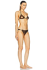TOM FORD Laminated Bikini Set in Dark Gold, view 2, click to view large image.
