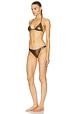 TOM FORD Laminated Bikini Set in Dark Gold, view 3, click to view large image.