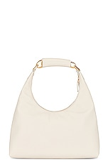 TOM FORD Bianca Small Hobo Bag in Chalk, view 3, click to view large image.