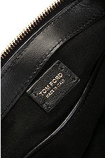 TOM FORD Croc Stamped Carine Clutch in Black, view 7, click to view large image.