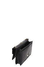TOM FORD Stamped Croc Whitney Small Shoulder Bag in Black, view 5, click to view large image.