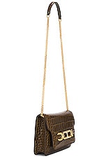 TOM FORD Stamped Croc Whitney Small Shoulder Bag in Khaki, view 4, click to view large image.