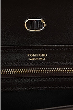 TOM FORD Stamped Croc Monarch Medium Shoulder Bag in Espresso, view 7, click to view large image.