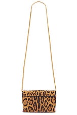 TOM FORD Leopard Print Monarch Mini Bag in Brown & Beige, view 3, click to view large image.