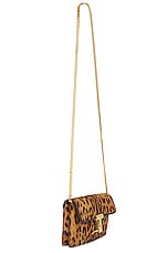 TOM FORD Leopard Print Monarch Mini Bag in Brown & Beige, view 4, click to view large image.