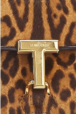 TOM FORD Leopard Print Monarch Mini Bag in Brown & Beige, view 7, click to view large image.