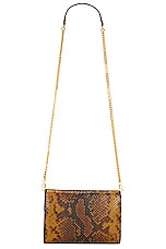 TOM FORD Printed Python Whitney Mini Bag in Caramel, view 3, click to view large image.