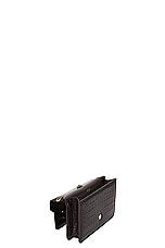 TOM FORD Croco Small Shoulder Bag in Espresso, view 5, click to view large image.