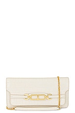 TOM FORD Croco Shoulder Bag in Ivory, view 1, click to view large image.