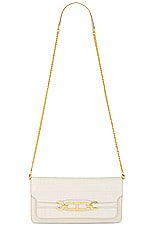 TOM FORD Croco Shoulder Bag in Ivory, view 6, click to view large image.