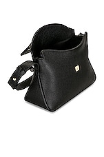 TOM FORD TF Grain Leather Mini Hobo Bag in Black, view 4, click to view large image.