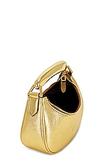 TOM FORD Laminated Bianca Mini Hobo Bag in Gold, view 5, click to view large image.