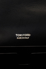 TOM FORD Stamped Croc Carine Wristlet Clutch in Black, view 7, click to view large image.