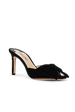 TOM FORD Velvet Brigitte 85mm Mule in Black, view 2, click to view large image.