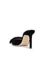 TOM FORD Velvet Brigitte 85mm Mule in Black, view 3, click to view large image.