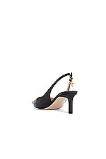 TOM FORD Stamped Croc Angelina 55mm Slingback Pump in Black, view 3, click to view large image.