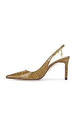 TOM FORD Stamped Croc 85 Slingback Pump in Khaki, view 5, click to view large image.