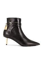 TOM FORD Padlock Ankle Boot 55 in Black, view 1, click to view large image.