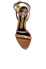 TOM FORD Naked Padlock 105 Sandal in Flesh, view 4, click to view large image.