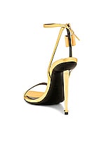 TOM FORD Mirror Naked Padlock 105 Sandal in Gold, view 3, click to view large image.