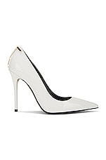 TOM FORD Patent Iconic T Pump 105 in White, view 1, click to view large image.