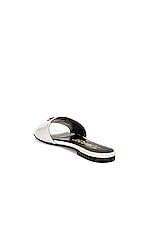TOM FORD Stamped Croc TF Slide in White, view 3, click to view large image.