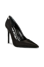 TOM FORD Crystal Stones Iconic T Pump in Black & Crystal, view 2, click to view large image.
