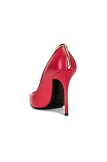 TOM FORD Iconic T Pump in Rose Red, view 3, click to view large image.