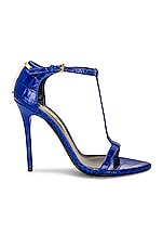 TOM FORD Croc Iconic T 105 Sandal in Cobalt, view 1, click to view large image.
