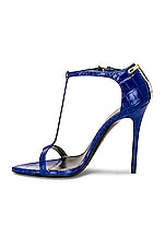 TOM FORD Croc Iconic T 105 Sandal in Cobalt, view 5, click to view large image.